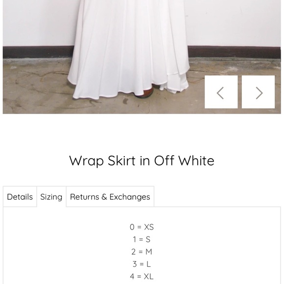 TYSA Wrap Skirt in Off White Size 2/3 - Picture 14 of 17
